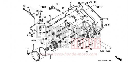 RIGHT CRANKCASE COVER XR250R2 de 2002